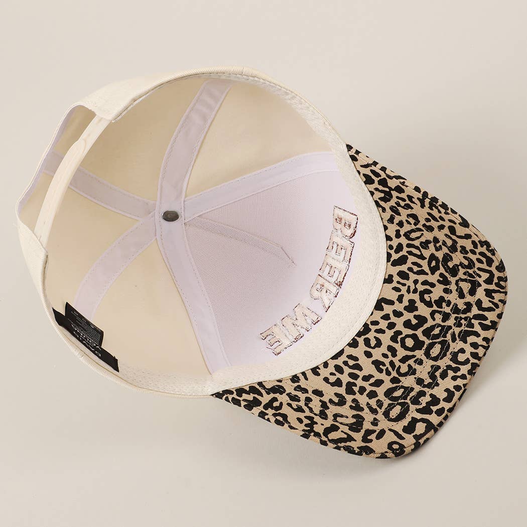 BEER ME Embroidered Trucker Hat - Leopard or Camo