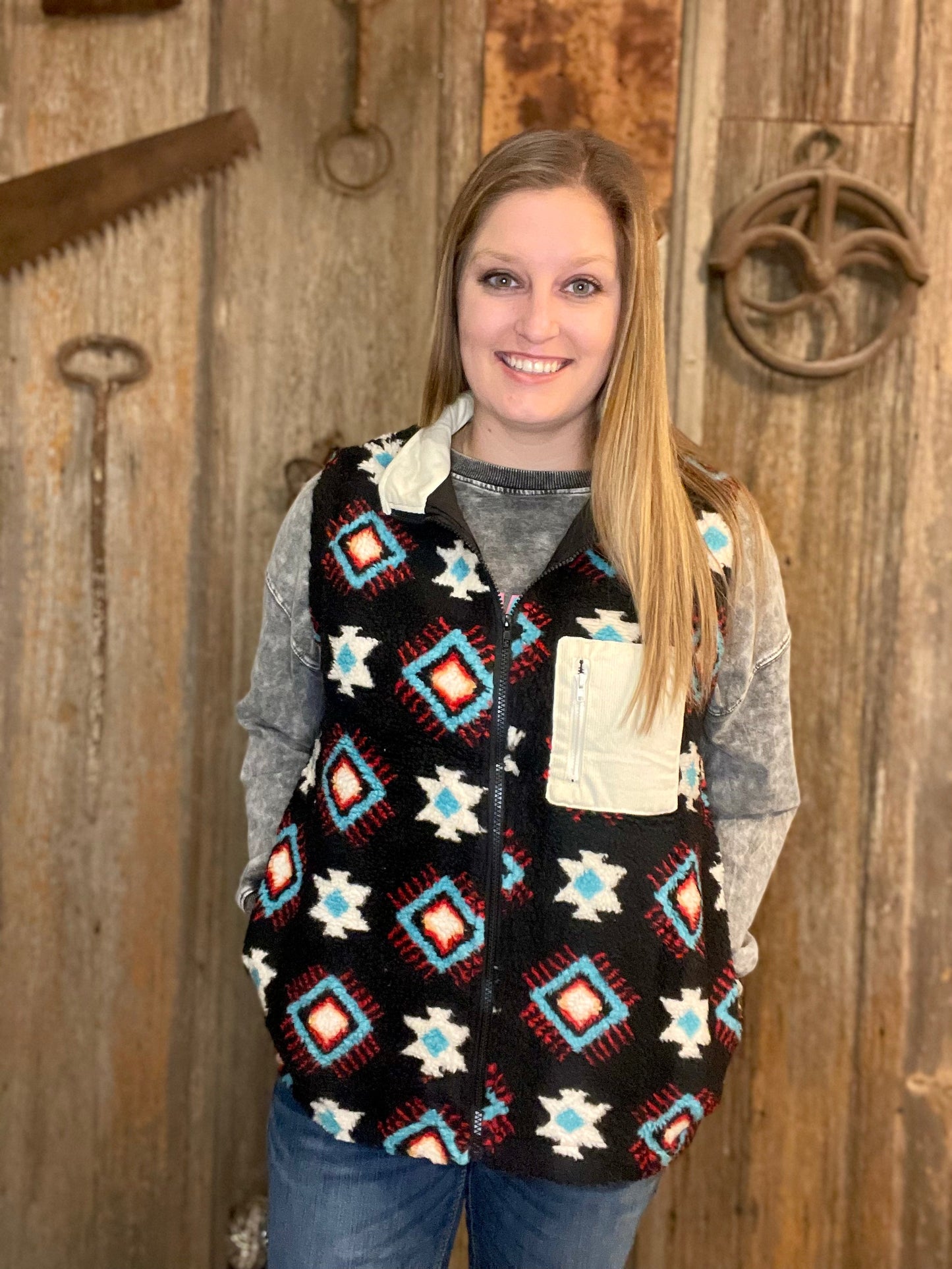 Kallie Mae’s Western Aztec Vest - SALE