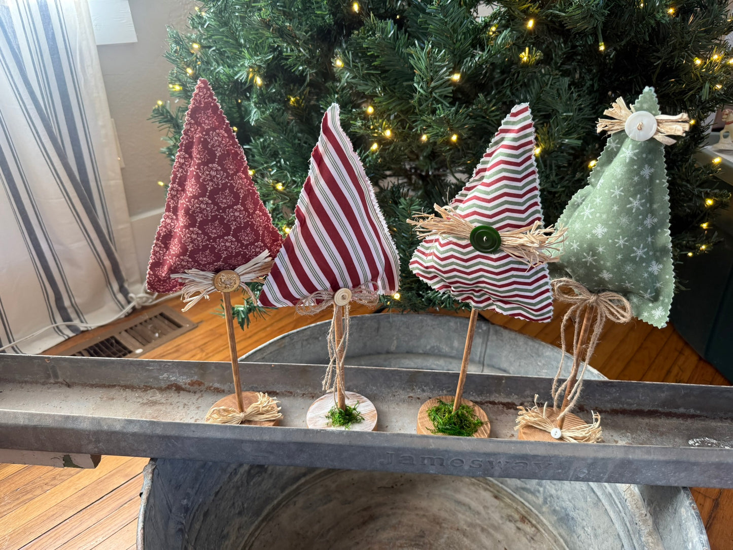 Handmade Fabric Christmas Trees