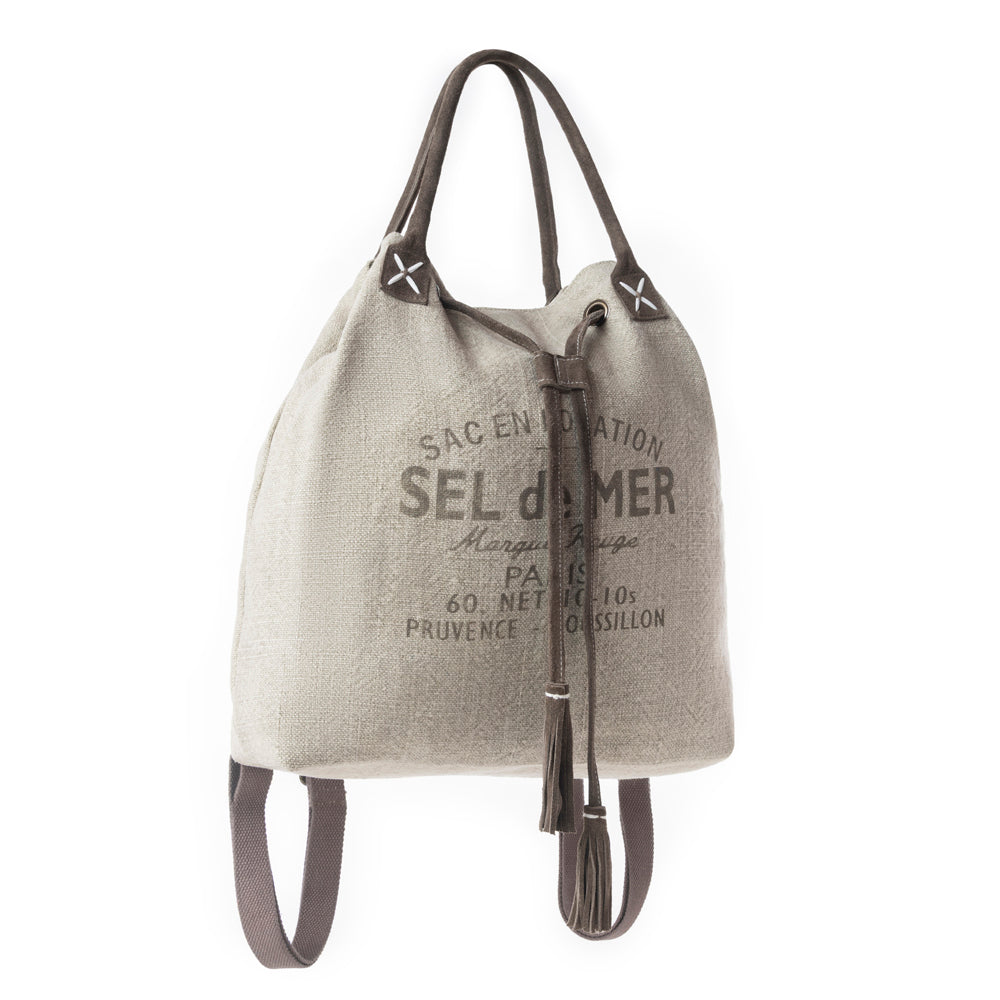 Myra Sel de Mer Bucket Backpack in Drift Olive