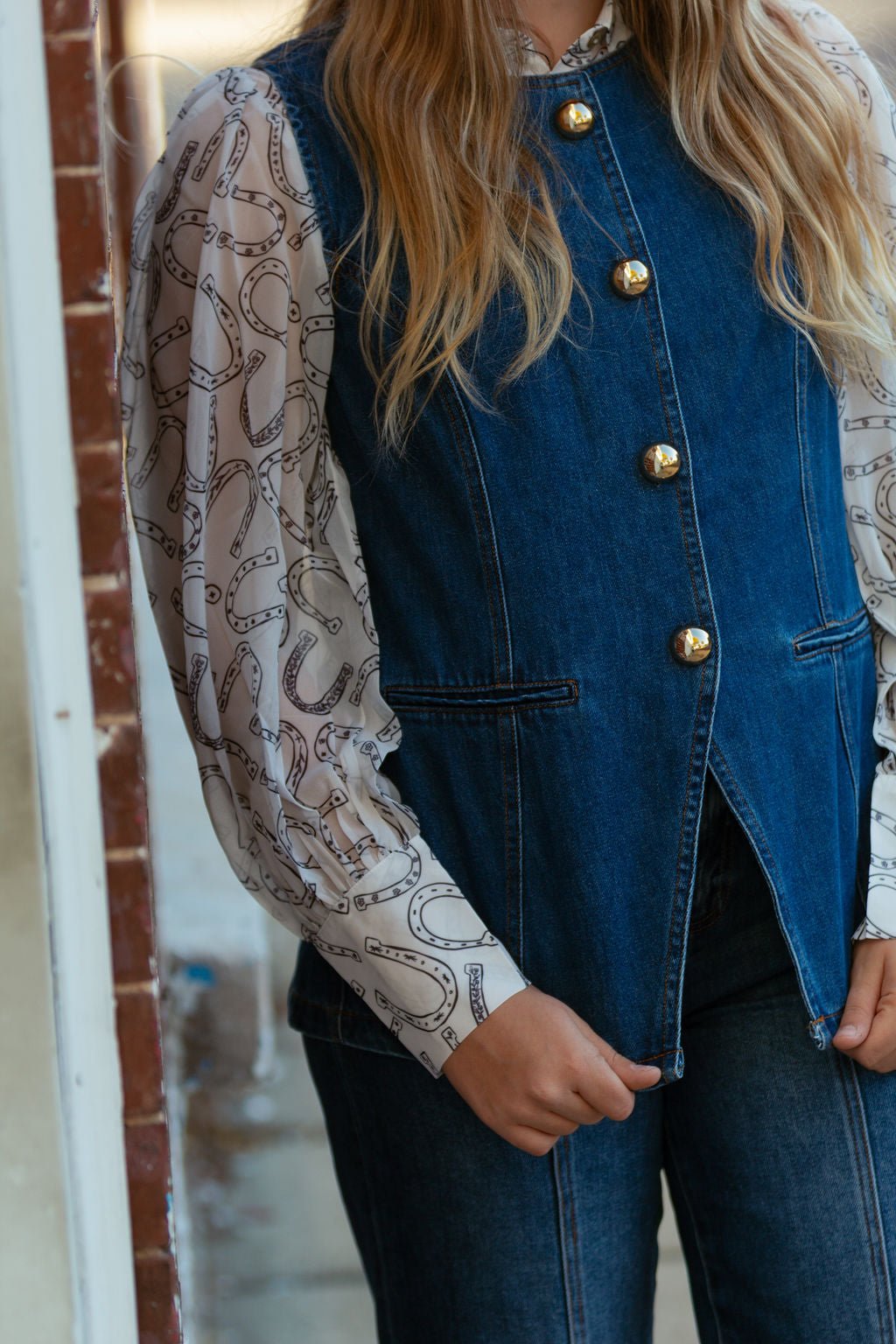 Horseshoe Print Blouse