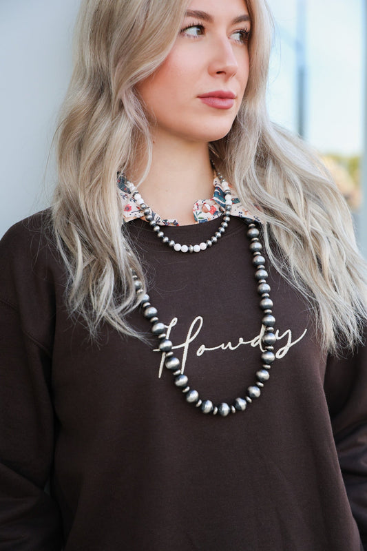 Howdy Embroidered Sweatshirt