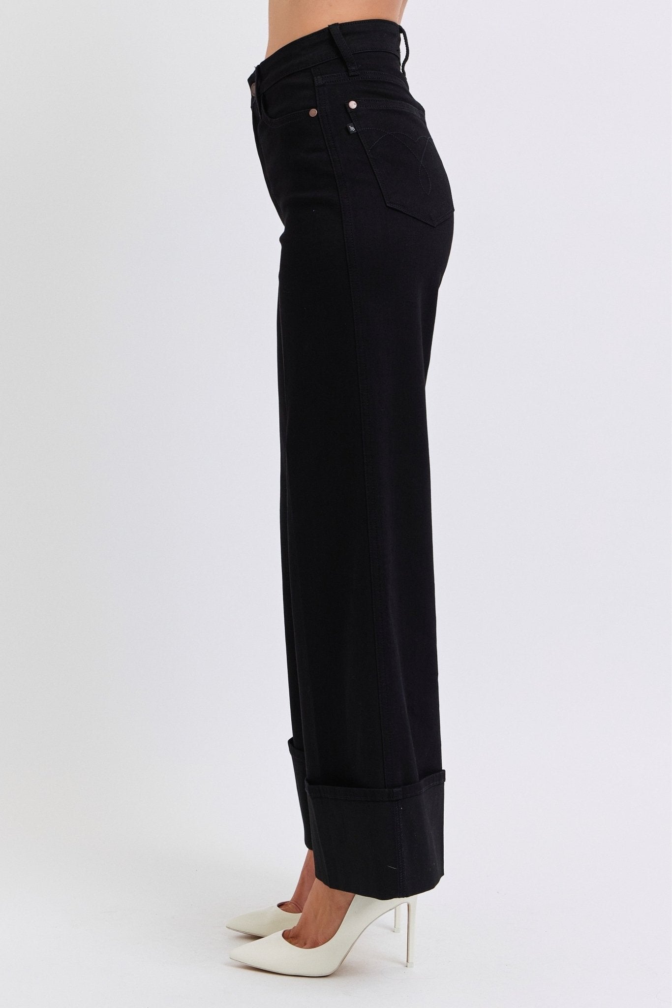 Judy Blue Black Retro Wide Cuffed Leg Jean - size 5 and 9 remains