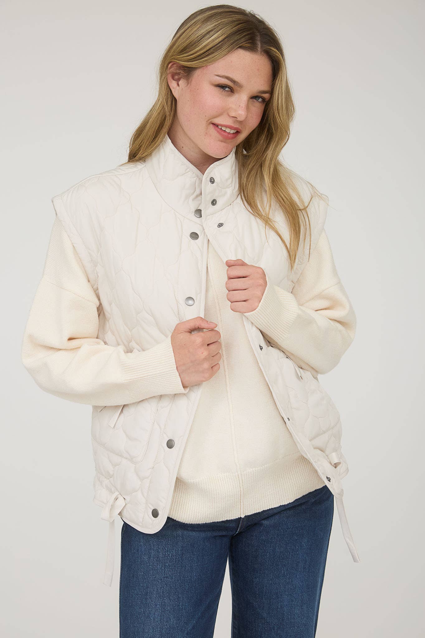 Tie Down Quilted Puffer Vest - 2 Colors!
